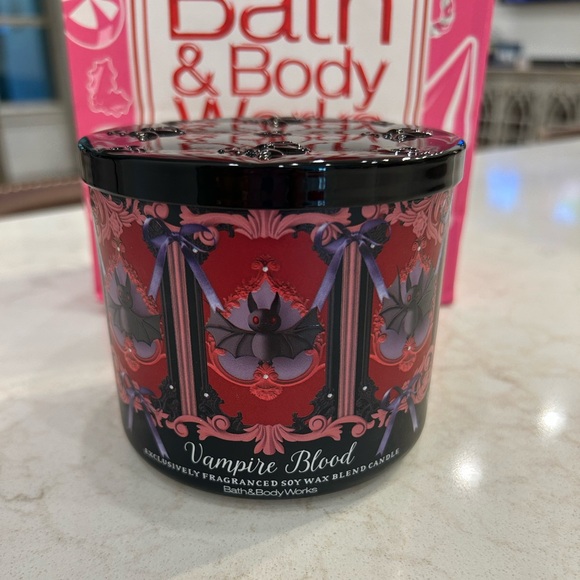 Bath & Body Works Vampire Blood Candle - Black & Red - Picture 1 of 5